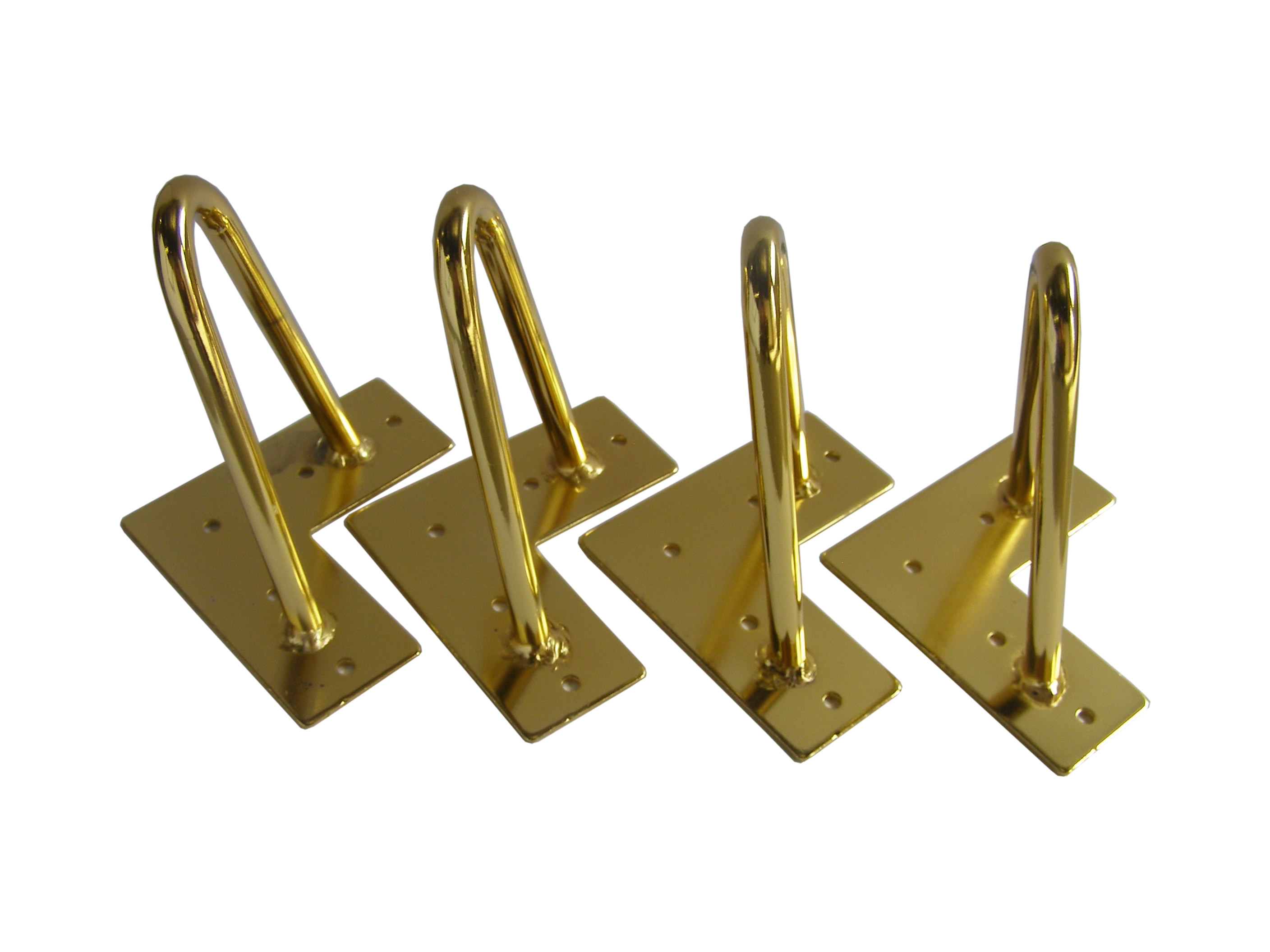 Polished Brass Hairpin Furniture Legs Sofa Legs Furniture Feet 6 Mid Century Modern 4pc 606 4g