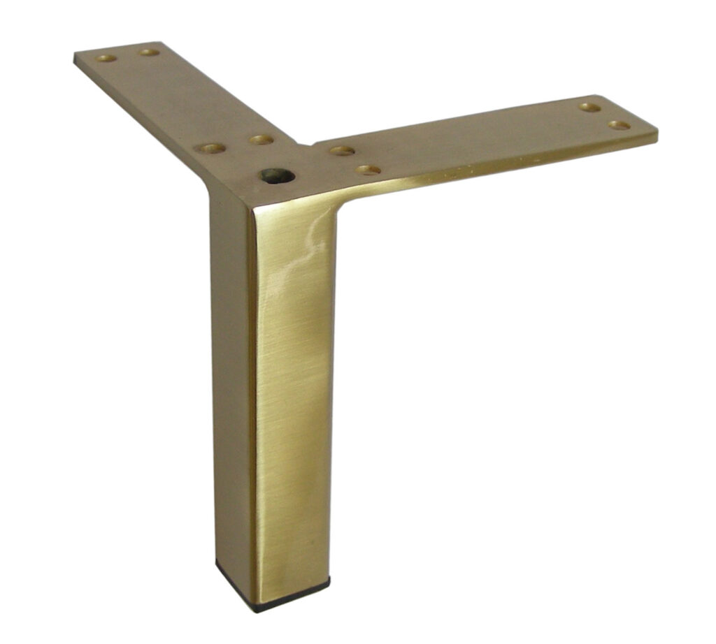 Buy Metal Furniture Leg Metal Foot H Brushed Brass Square Sofa Cabinet Vanity Leg Bg