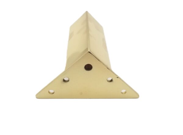 Gold Square Metal Furniture Leg, Polished Brass Finish, 5 "H, 902-5g - Image 3