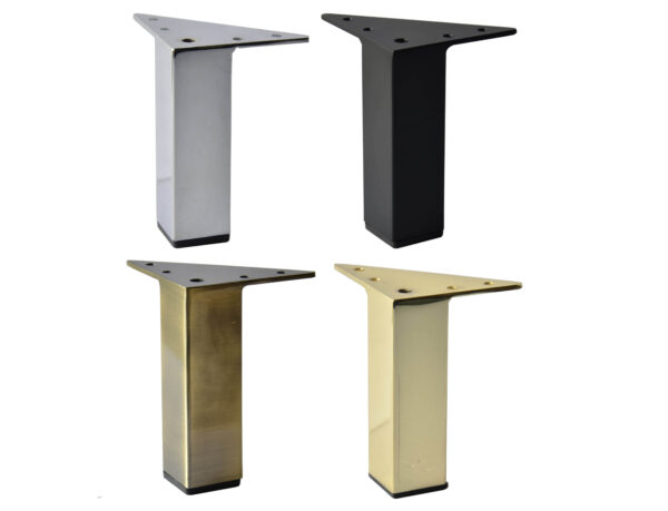 Gold Square Metal Furniture Leg, Polished Brass Finish, 5 "H, 902-5g - Image 5
