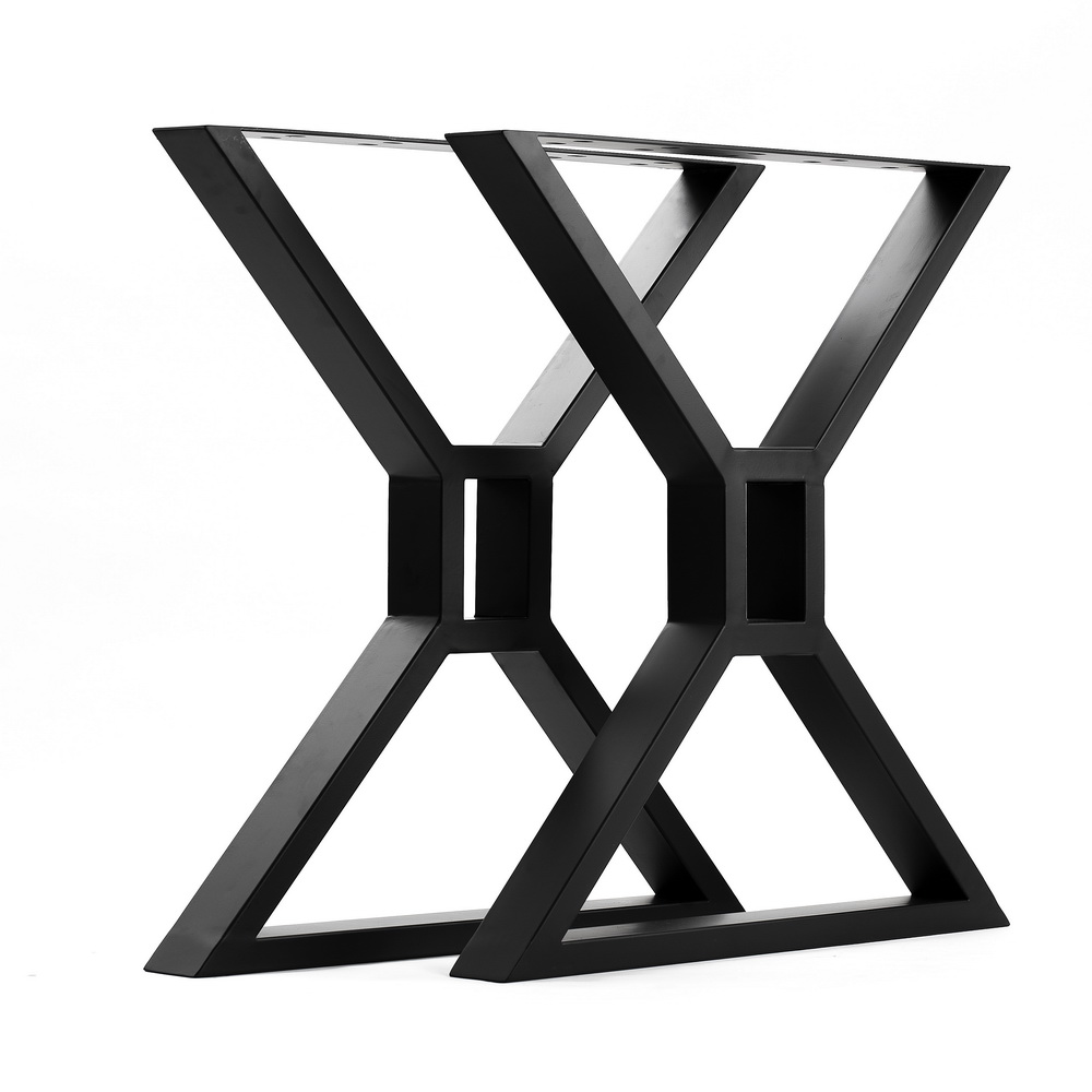 Buy Black X Dining Table Desk Metal Table Legs 28 H 2pc Set