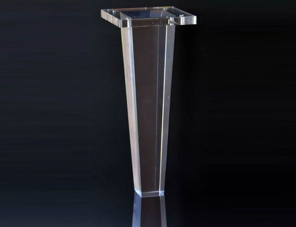 Acrylic Lucite Furniture Legs, Large 12" H Tapered Square Furniture Legs 4PC (1221a-12inch)